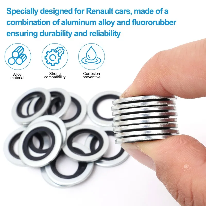 Oil Drain Plug Gasket Oil Drain Plug Seal Washer For Renault 110265505R A6079970345 09240180