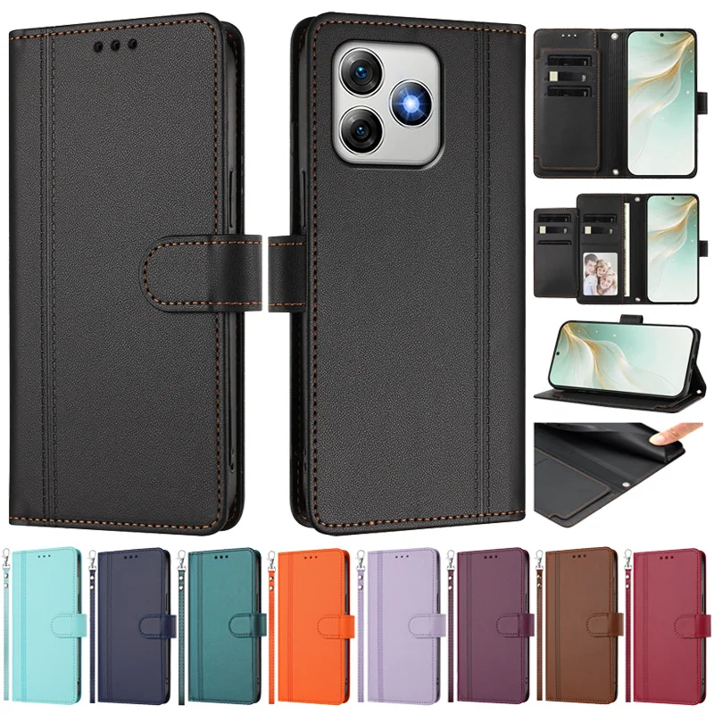 Leather Flip Case with Multi 9-Card Wallet Holder Cover