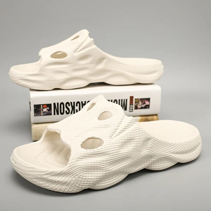 Vīriešu čības ar neslīdošām zolēm, mīkstas putuplasta čības, slīdošas, ērtas ārējai valkāšanai_voghion.com