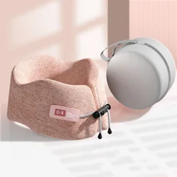 Ergonomic Travel Comfort Neck Pillow - Luxurious Memory Foam U - Shaped Cushion for Ultimate Airplane and Trip Support (Pink)