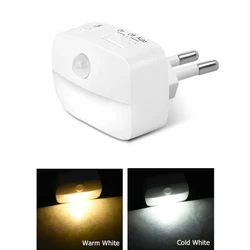 Smart LED Night Light with Motion Sensor - Plug - In Wall Lamp (EU Plug)