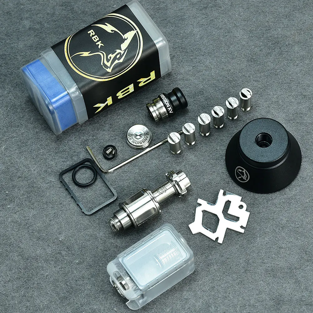 Wolfcoolvape Mission Kb2 Style Rba Vape Tank 316Ss Vape Tank Kit Completo Per Dotaio V1 V2 Air Pins 1.0/1.2/2.0/2.5/3.0/3.5/4.3Mm
