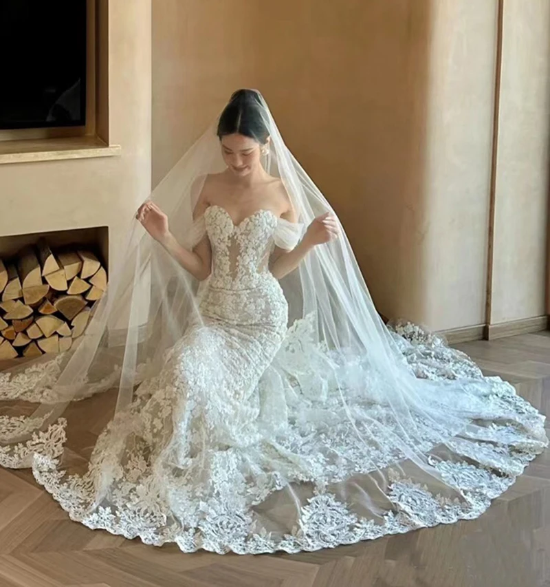 【ちゃば】レース 刺繍 ウェディングベール コーム付き 5m ロング ちゃば】レース 刺繍 ウェディングベール コーム付き 5m ロング