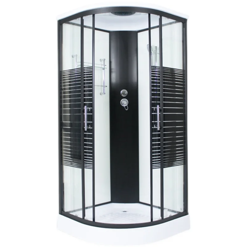 

Integrated shower room, family fan-shaped tempered glass shower room
