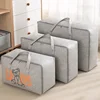 1-5Pcs Clothes Quilt Storage Bag Waterproof Moistureproof Large Capacity Luggage Bag Packing Bag Thickened Non-woven Storage Bag 6