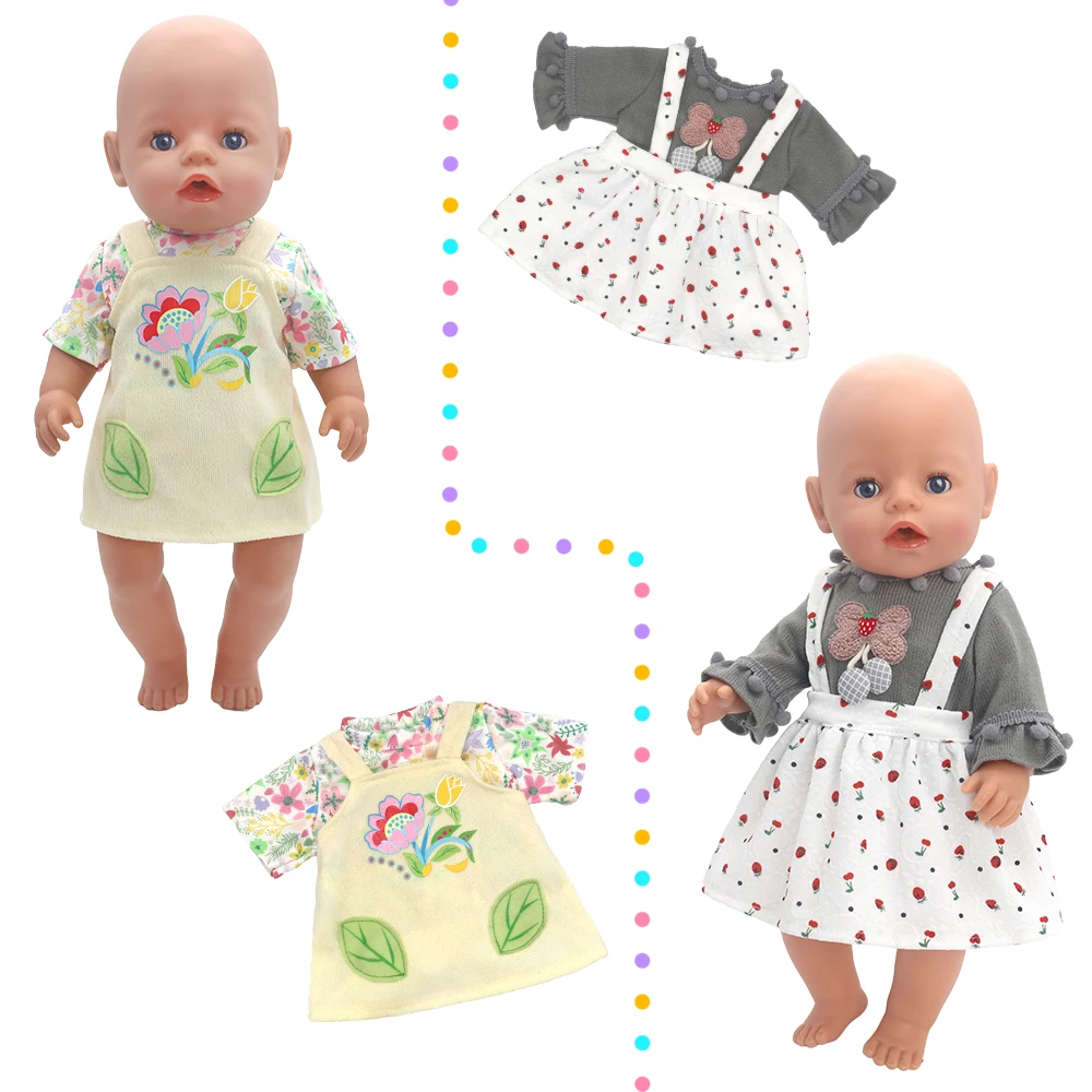 2023 New Dolls Outfit per 17 pollici 43cm Baby Doll Cute Jumpers pagliaccetti vestiti per bambole