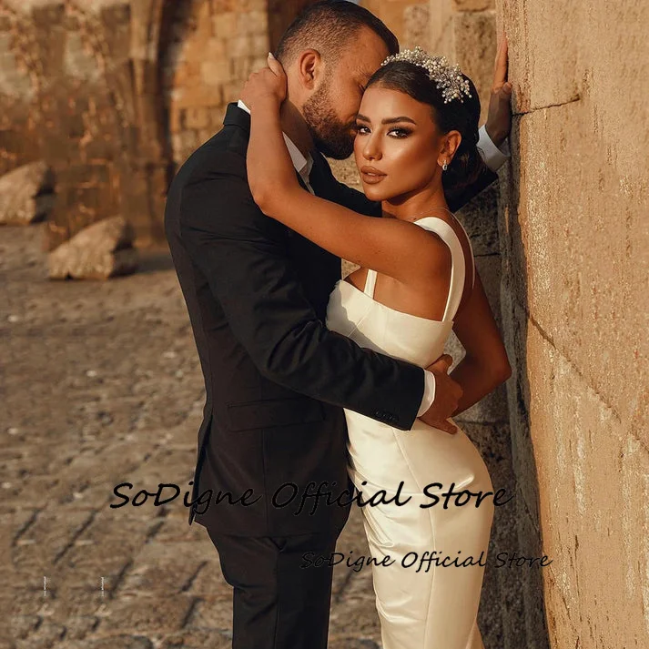 SoDigne Mermaid Satin Wedding Dress Sweetheart Sleeveless Bridal Gown Split Long Bride Dresses vestidos de novia Customized 17 S2cf1e7bfe6ab4e11b009e8d418d5a26cA