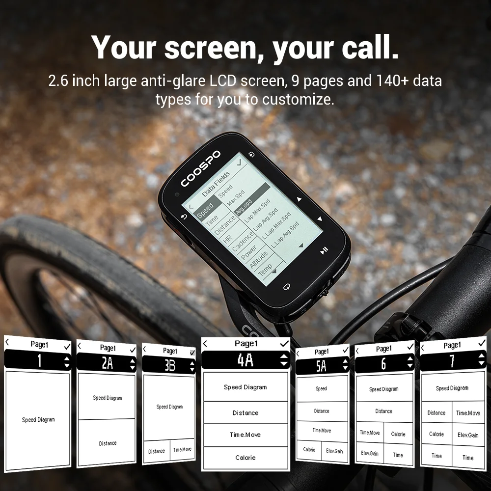 GPSとBluetooth COOSPO-CS500を備えたワイヤレス自転車