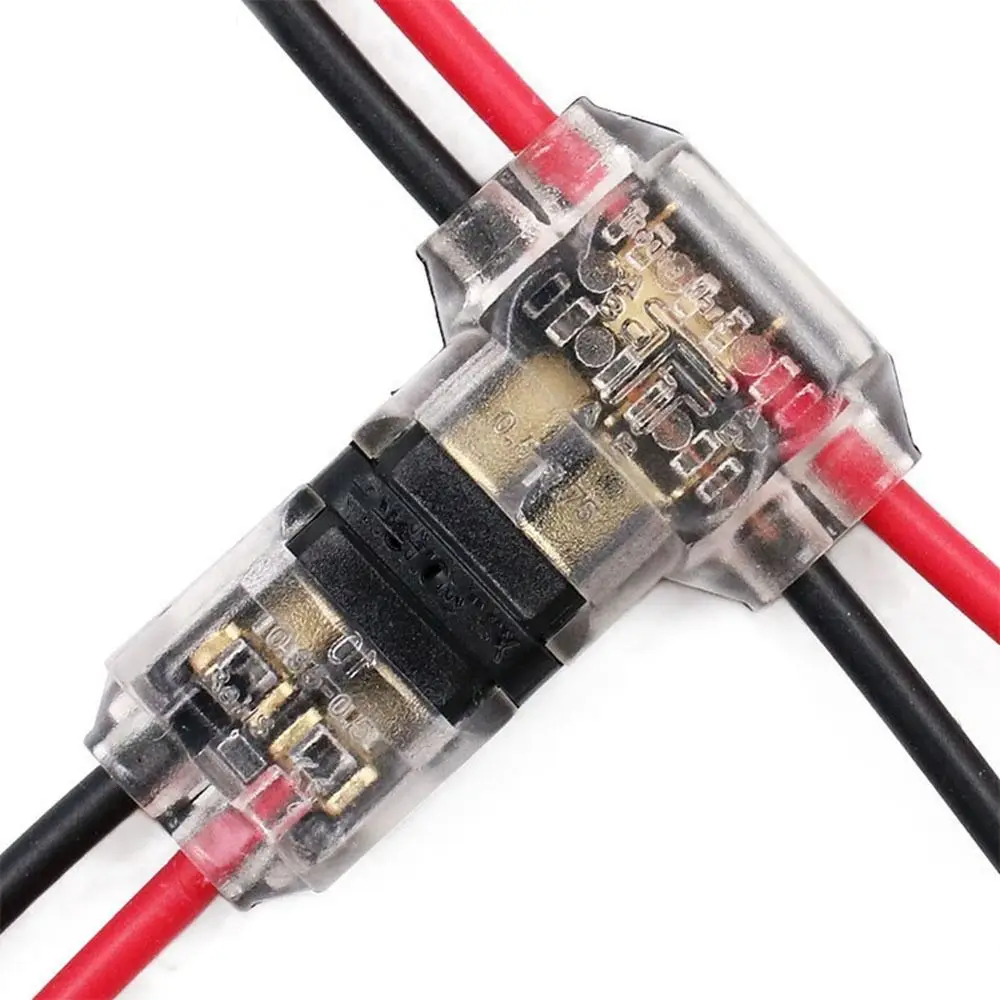 Pin 2 Way Universal T Shape Pluggable With Lever Wire Wiring Connector Cable Clamp Conductor Terminal Block Stripping Connector cable clamp