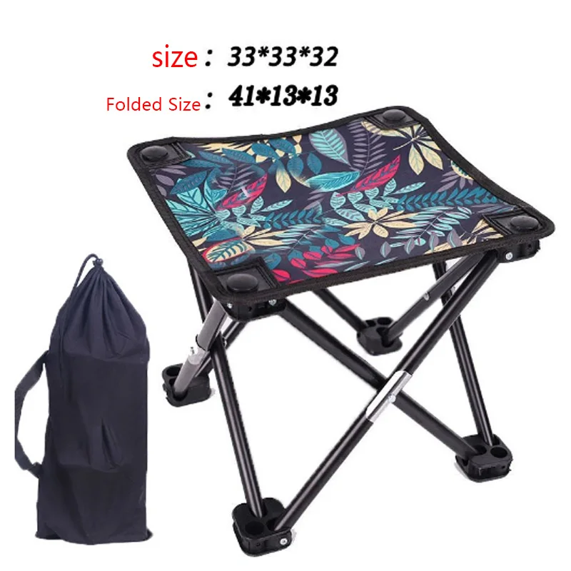 Chaise pliante portable extérieur pêche plage randonnée BBQ léger facile transporter