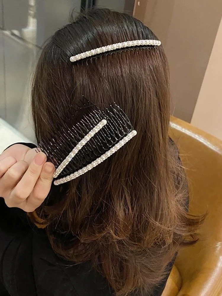 Perlenkristall-Pony, eingesetzter Kamm, getrimmter Haarkamm, vielseitiges Temperament, rutschfeste gezahnte Haarnadel, handgefertigt – Detail 3