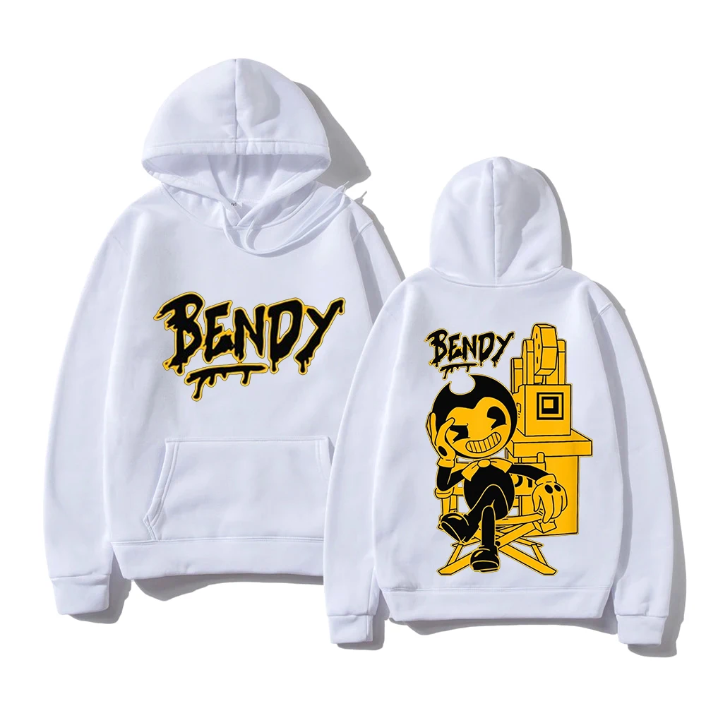 Game Bendy and The Ink Machine Hoodie Graphic Hoody Men Y2K Long Sleeve Streetwear Fashion Women Casual Clothing Loose Pullovers