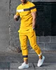3D Printed Short Sleeve Suit Autumn Men Tracksuit Set Jogger Clothing For Man Casual Tshirts+Trousers 2 Piece Outfits Streetwear 2