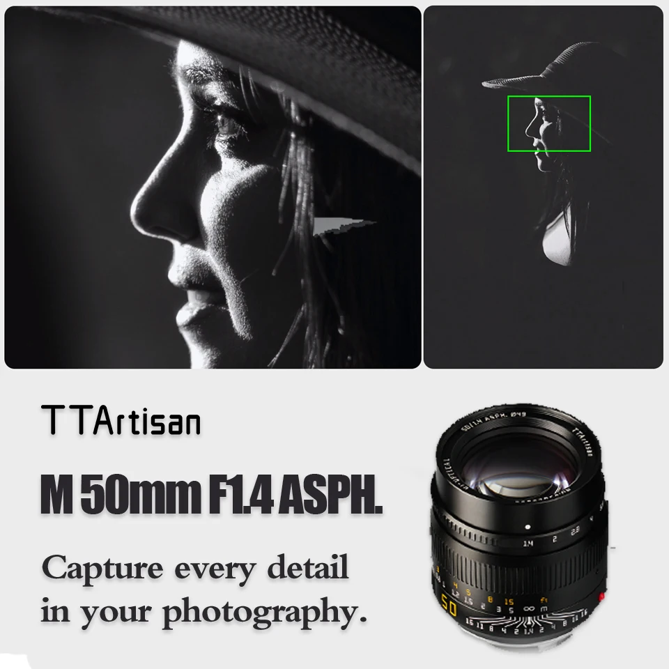TTArtisan M 50mm F1.4 ASPH. 풀프레임 대구경 미러리스 카메라 렌즈, 라이카 M-마운트 M8 M9를 사용한 인물 사진 촬영