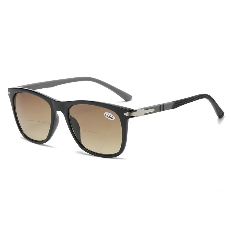 Women&Men Bifocal Sun Reading Glasses UV Shade Sunglasses Presbyopic Eyeglasses Square +1.0+1.5+2.0+2.5+3.0+3.5 4