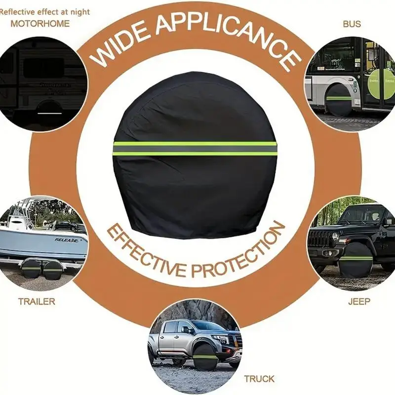 RV Tire Covers Oxford Cloth Sun Protection Waterproof Tire Covers Windproof Protector Sun Protection Waterproof