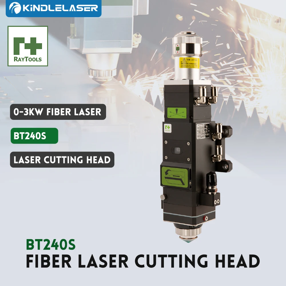 OEM Raytools 파이버 레이저 커팅 헤드, Raycus IPG 파이버 레이저 커팅 머신 BT240 용 수동 초점, BT240S 0-3kW