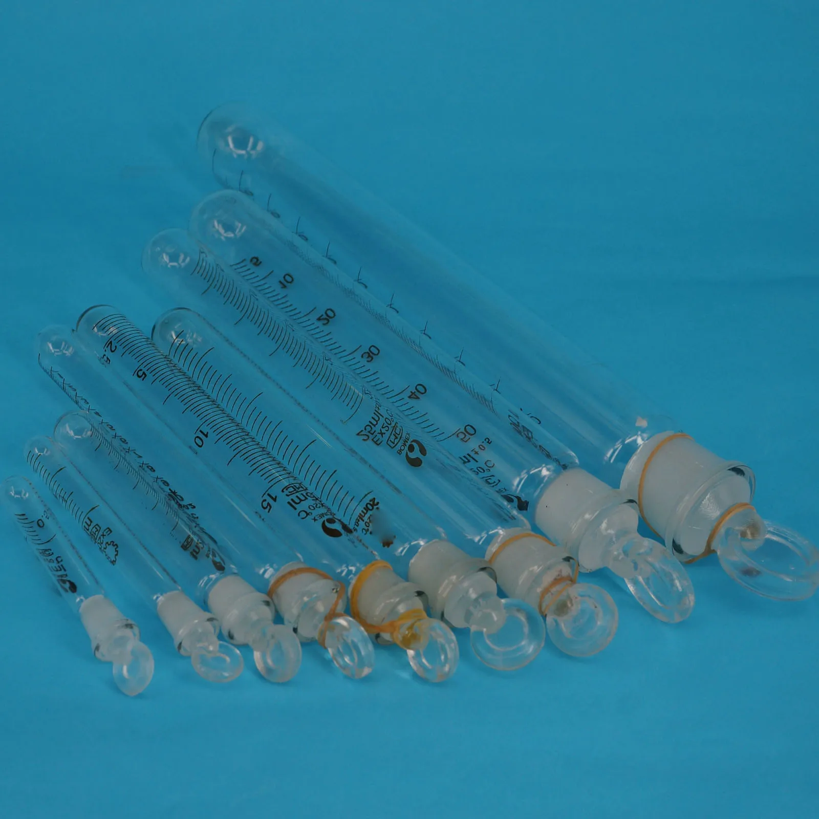 

1ml/2ml/5ml/10ml/15ml/20ml/25ml/50ml/100ml Clear Glass Test Tube Round Bottom With Stopper Glassware