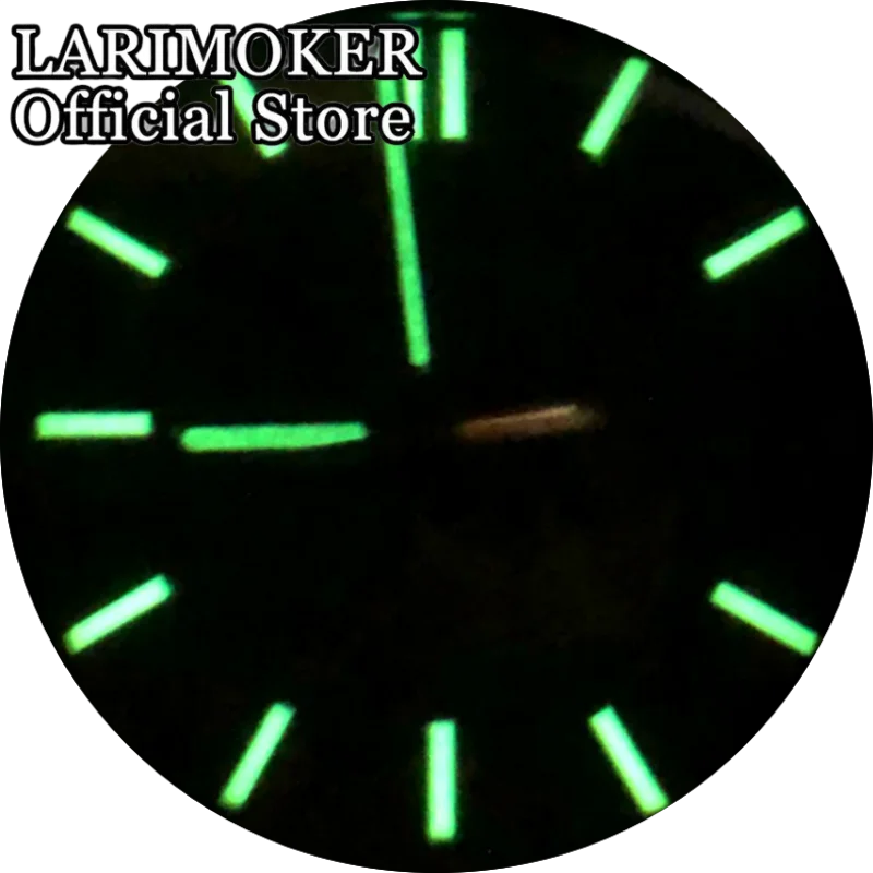 LARIMOKER 38,5 mm Saphirglas Edelstahl wasserdichtes Uhrengehäuse mit Armband Herren NH35 Automatikwerk mechanische Uhr – Detail 19
