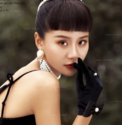 

FOLOBE Свадебные перчатки с узлом, аксессуары для свадебного платья, короткие бархатные золотистые аксессуары для платья, фотосессии, перчатки для выступлений