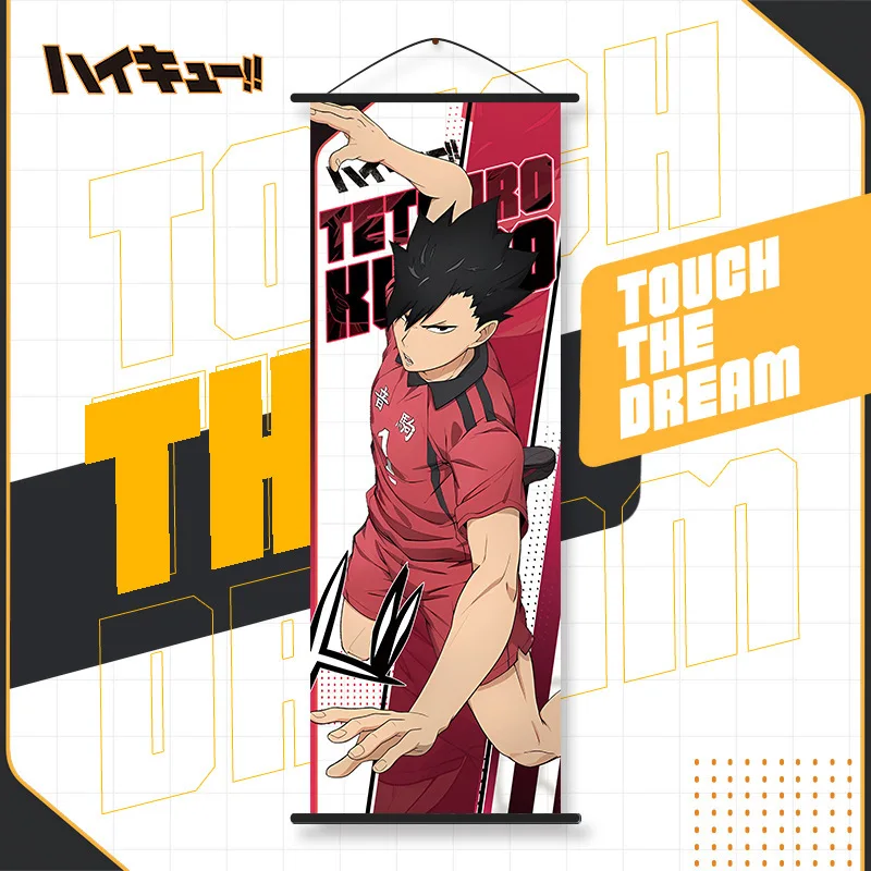 Haikyuu!! Cheer Poster Hinata Shoyo Tobio Kageyama Haikyuu!! Wanddekoration Kozume Kenma Stoffrolle zum Aufhängen, 25 x 70 cm – Detail 7