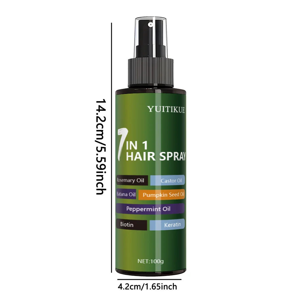 7-in-1 hair care spray, reduces hair breakage, long-lasting oil control, super fluffy, powerful split-end repair, thick and soft