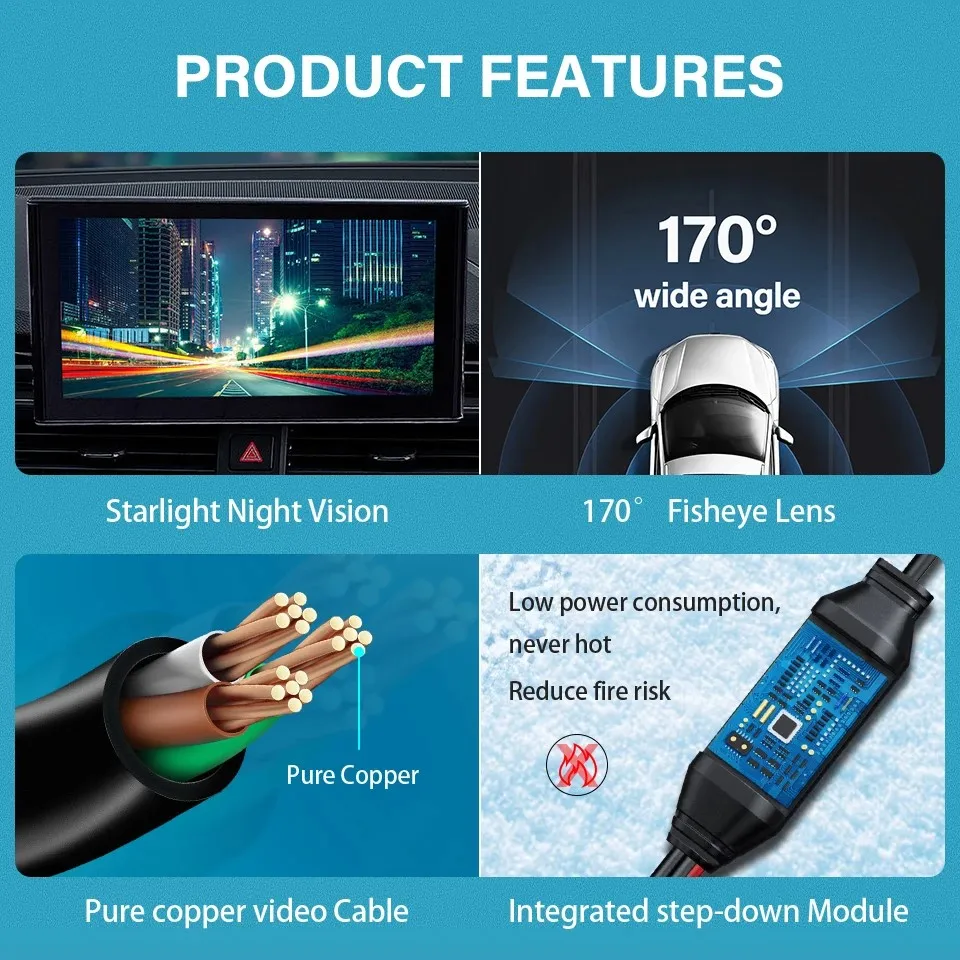 HD AHD 1080P 자동차 전면 카메라, 아우디 A1 A2 A3 A4 A5 A6 A7 A8 A4L A6L Q3 Q5 Q7 TT TTS 로고 주차 카메라