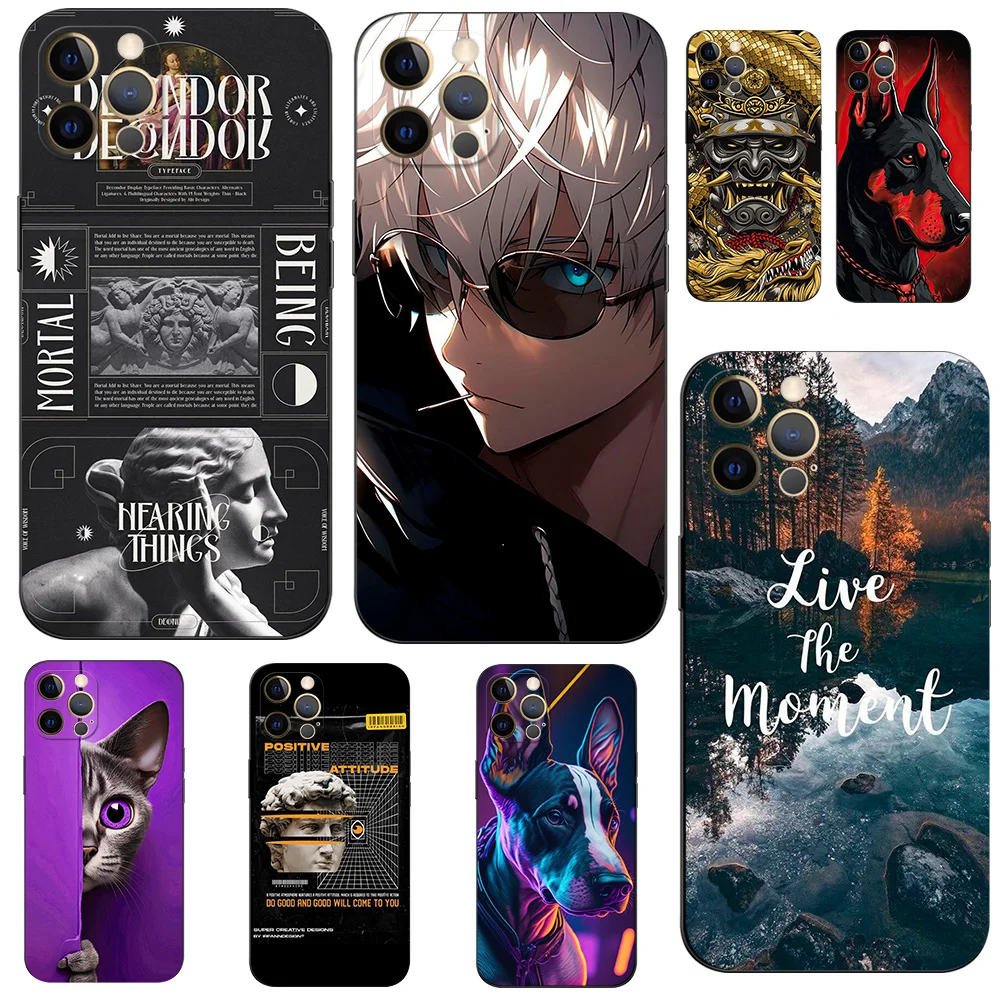 Per Iphone 12 Custodia Per Iphone 12 Mini 12 Pro Max Cover Per Apple Iphone12 12Pro Bumper Custodia In Tpu Nero Snake Ghost Funny