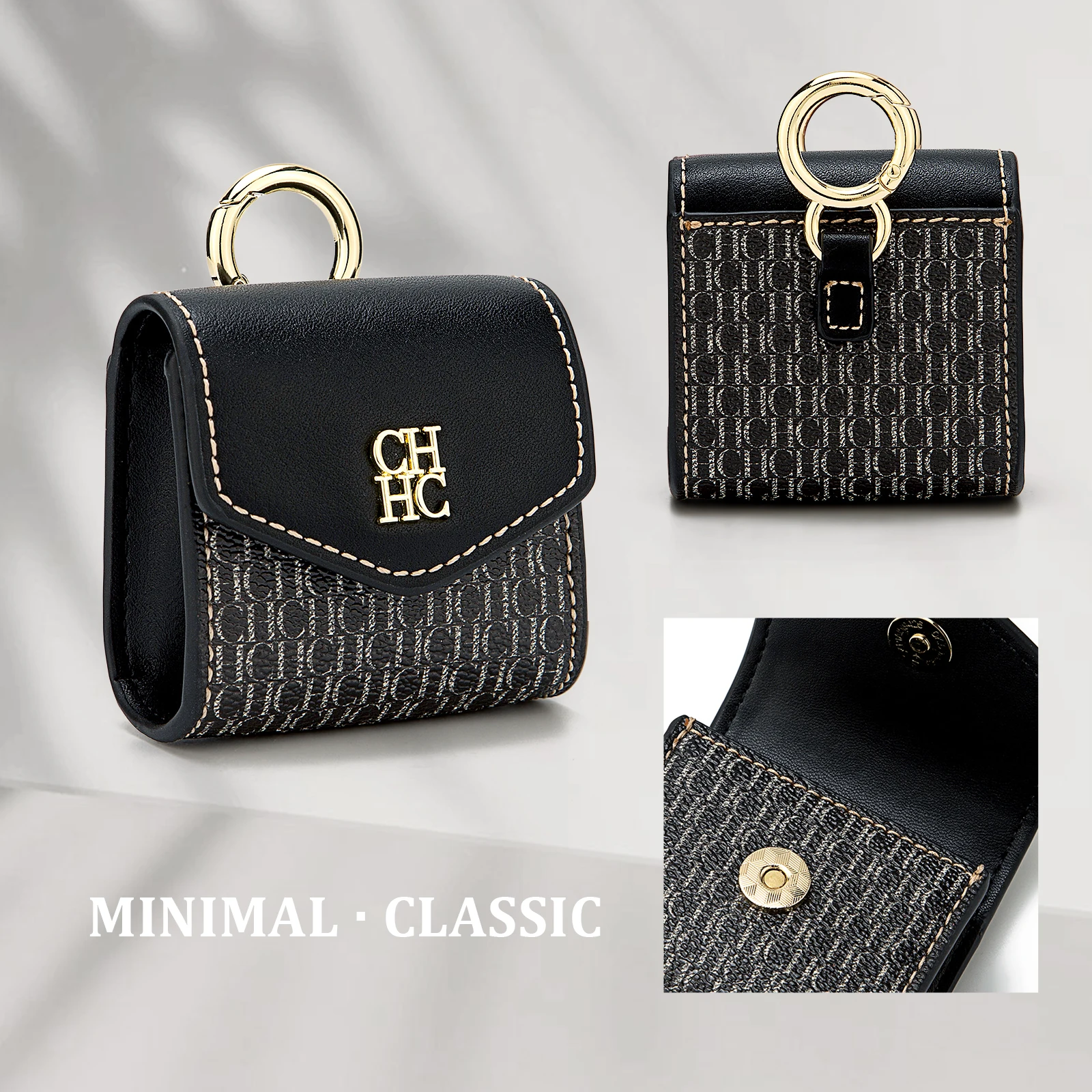CH Brand Bag Accessories Headphone Bag Embossed Design Fashionable Versatile Exquisite 2026 Autumn Winter New Mini Bag