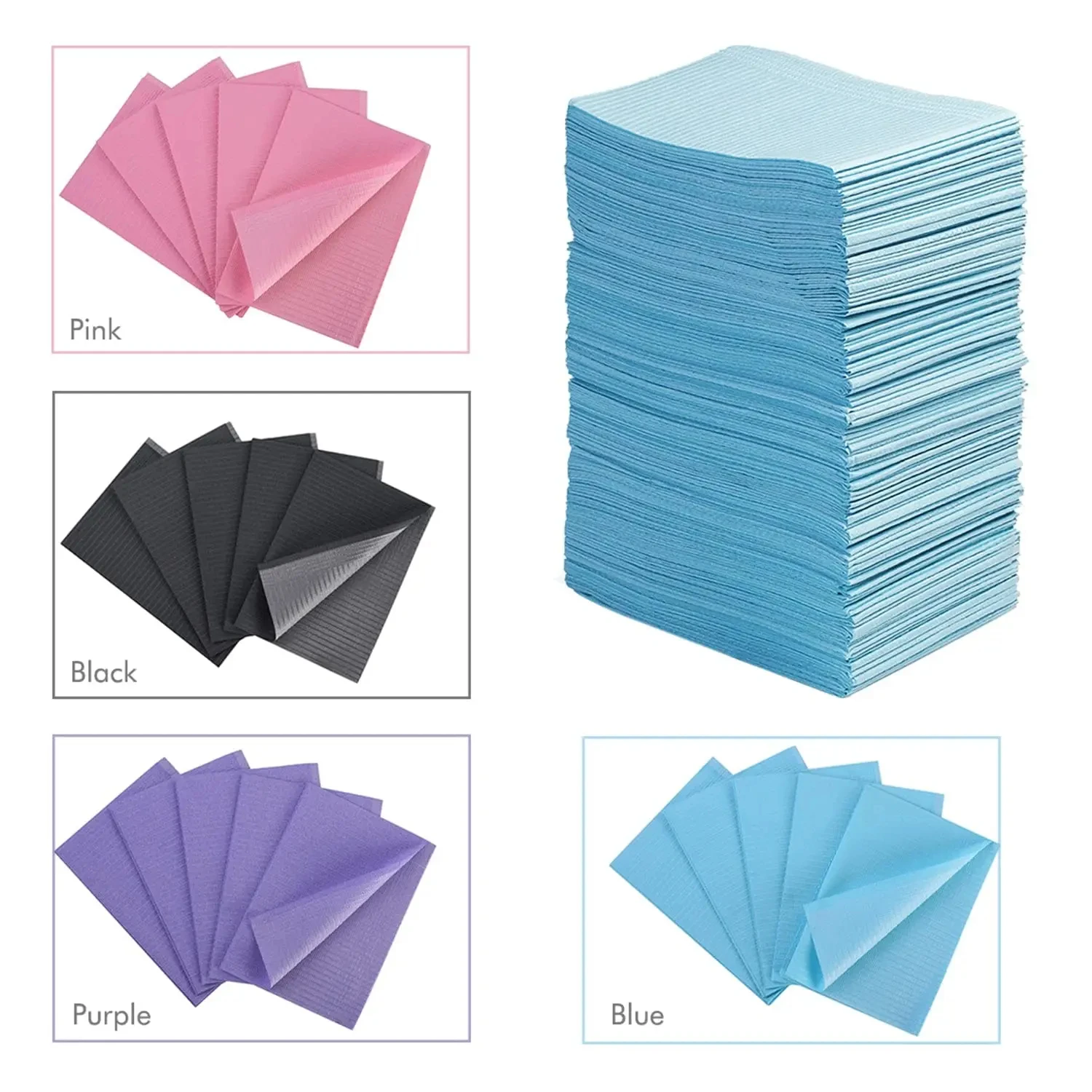 Description Picture 2 of itemDisposable Towels Nail Table Mats 20PCS Pink Waterproof 3 Ply Nail Art Paper Sheets 13" X 17" Pads for Nail Table Decoration Kit