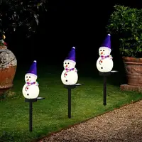 Christmas Solar Pathway Lights Snowman Waterproof Christmas Pathway Lights Stake Solar Christmas Decorations Outdoor Christmas 2