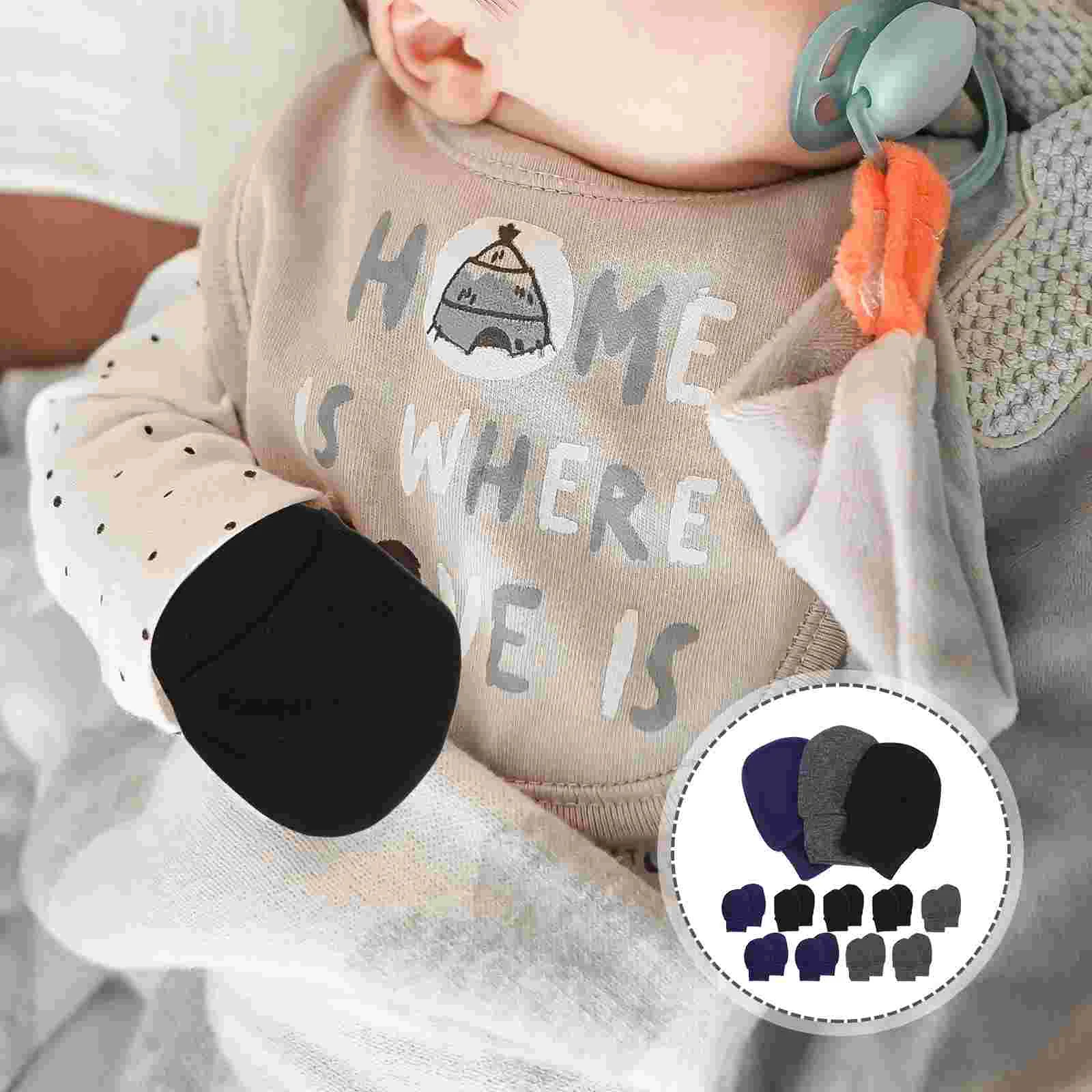 

Baby Anti Scratch Gloves Hand Protectors Warm Keeping Newborn Infant Cotton Mittens Supple Portable No