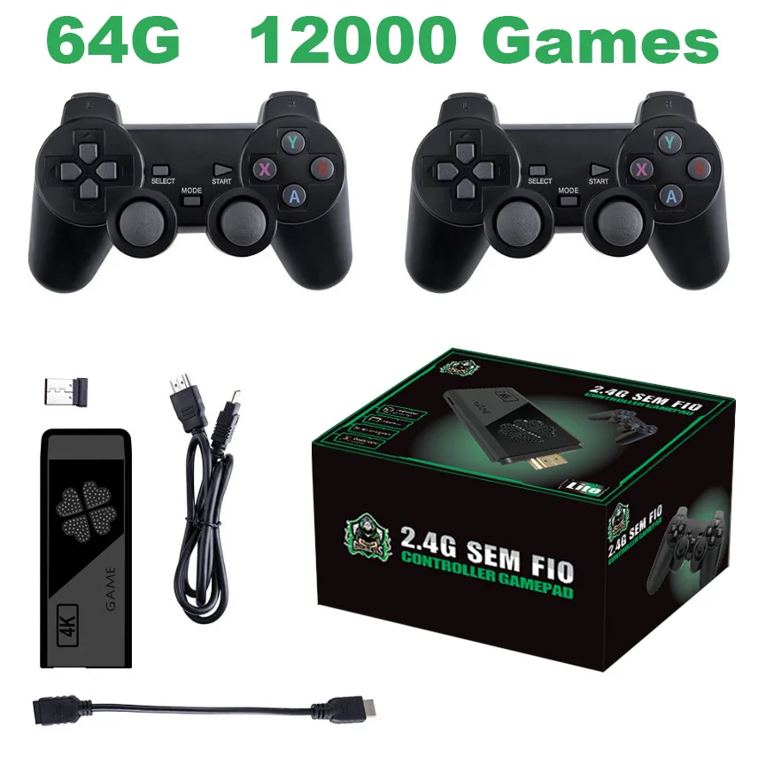 M8 II Mini 2K/4K Game Stick Two Players Video Game Console 10000 Free Games Wireless Gamepads For 8/16/32/128 bit retro games