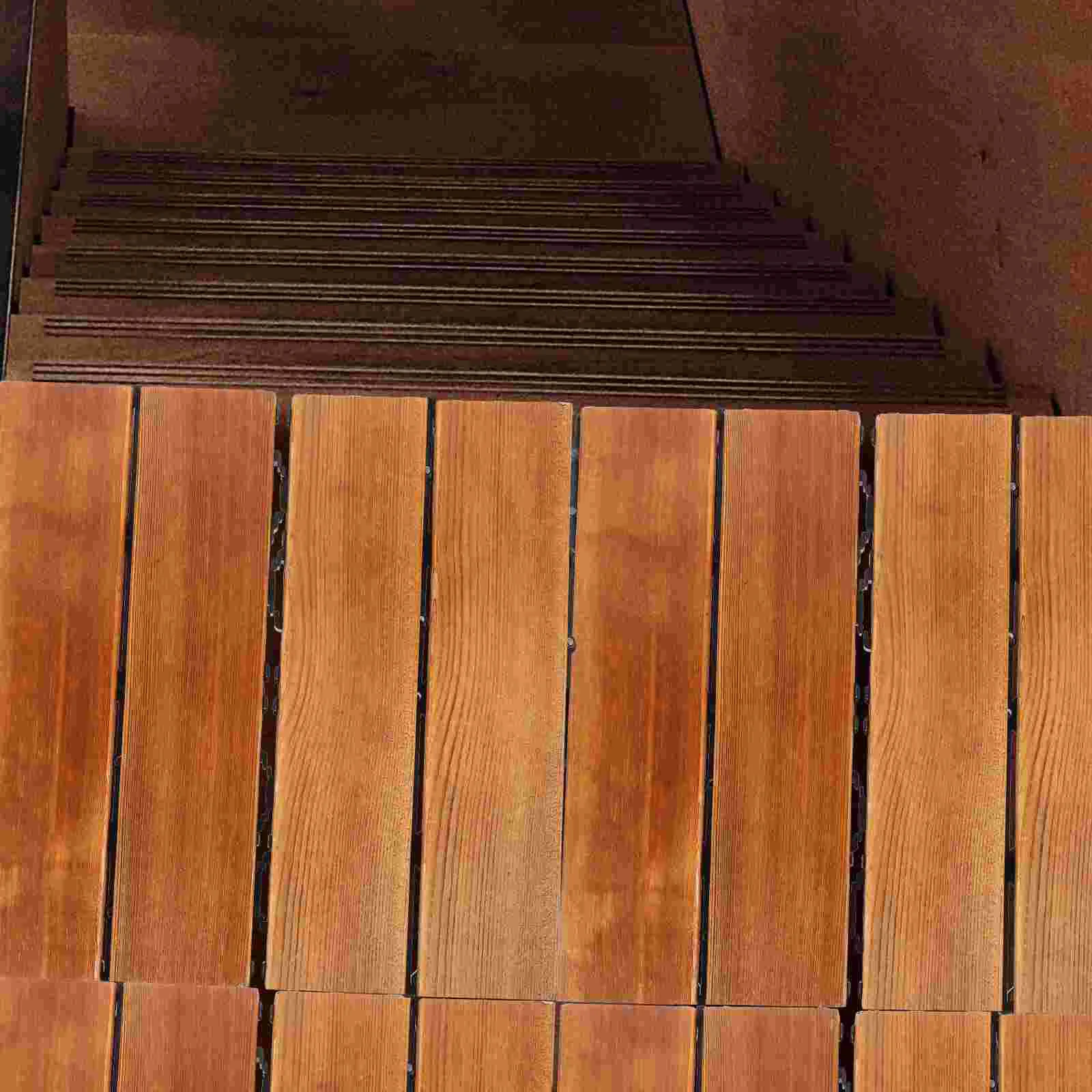 

Wooden Floor Interlocking Flooring Tile Patio Outdoor Pinus Sylvestris Tiles Deck