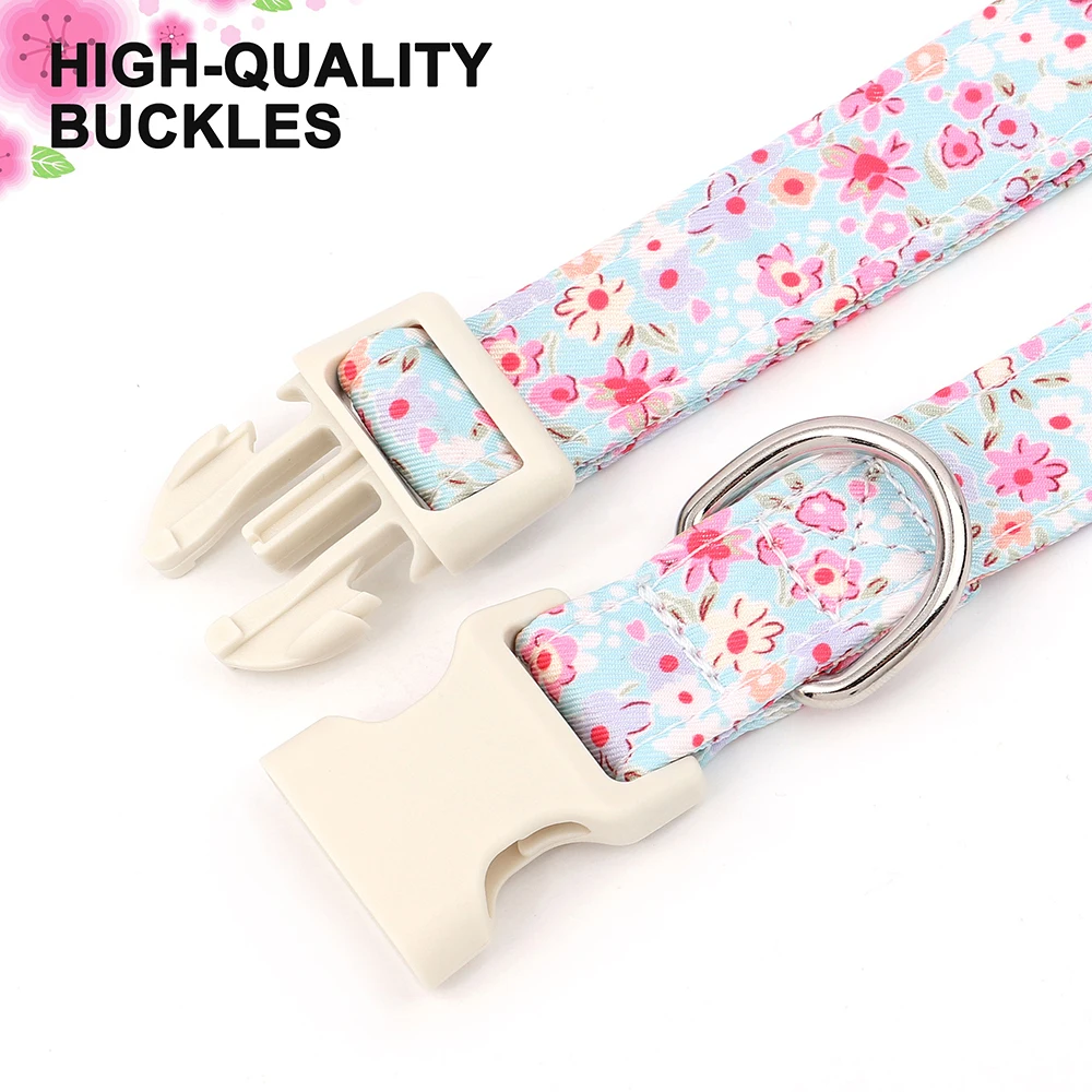 Adjustable Nylon Dog Collar Printed For Small Medium Large Dogs