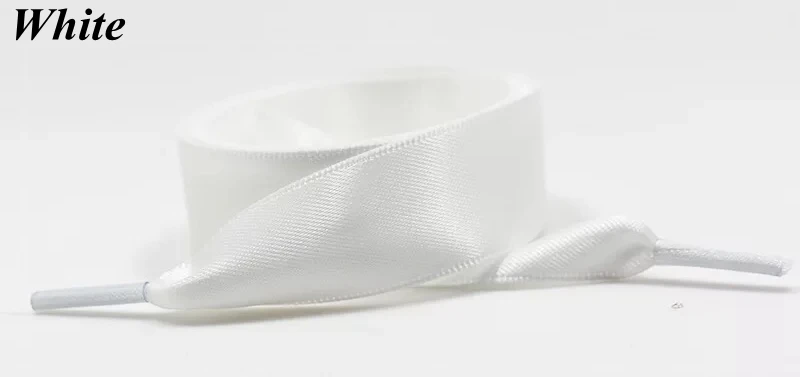 Seidensatin-Schnürsenkel, 2 cm Breite, flaches Band, Schnürsenkel, Stiefel, Damen-Turnschuhe, Schnürsenkel, 22 Farben, Länge 80 cm, 100 cm, 120 cm, 140 cm – Detail 7