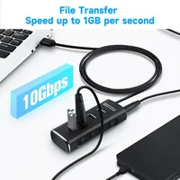 RSHTECH USB Hub Aluminum 4/7 Ports USB 3.1/3.2 Gen2 Hub 10Gbps USB Splitter with Individual on/Off Switches for Mackbook Laptop 2