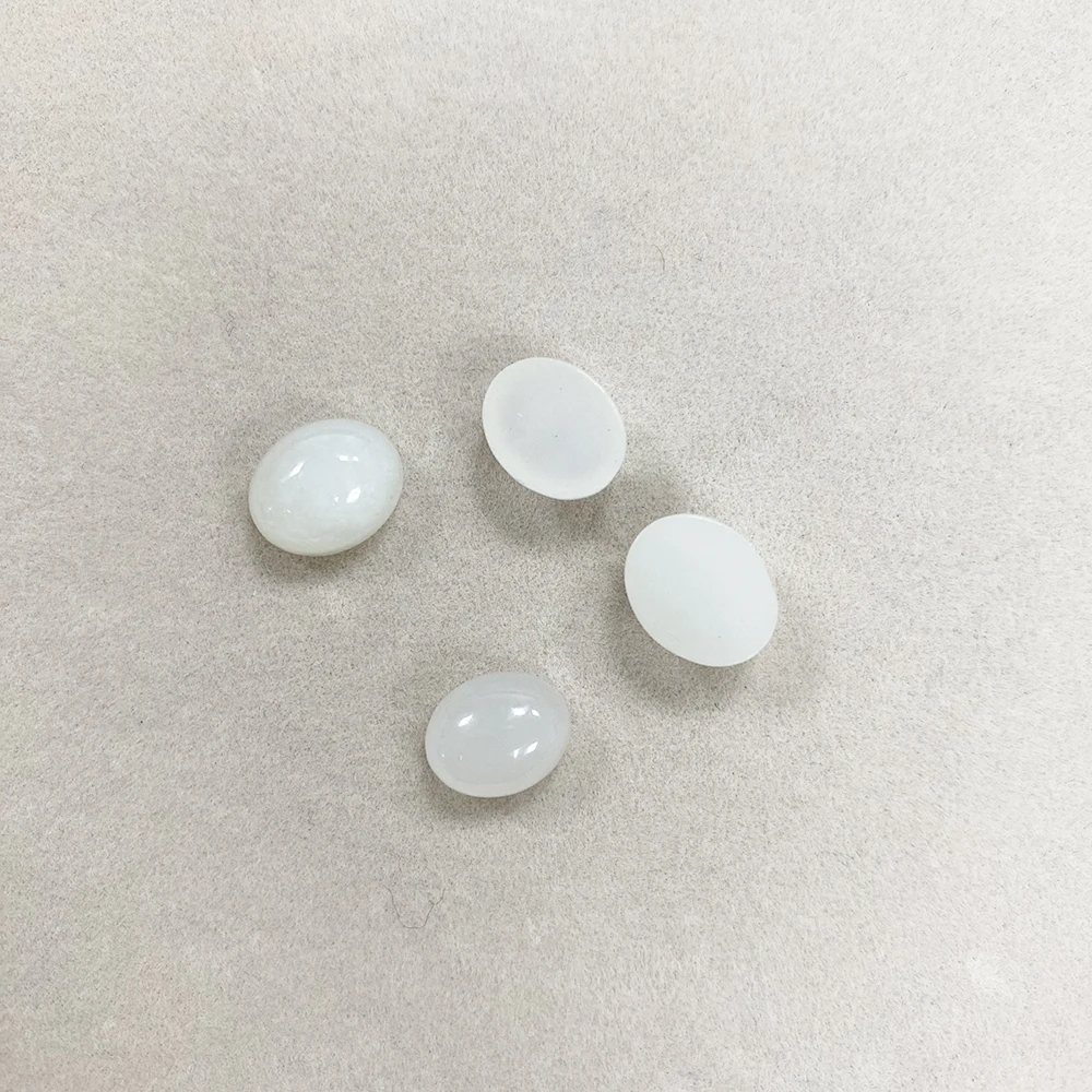 Factory Natural Nephrite Jade Milky White Chalcedony Oval Cabochons Gemstone ​for Ring Earring Necklace Jewelry Making