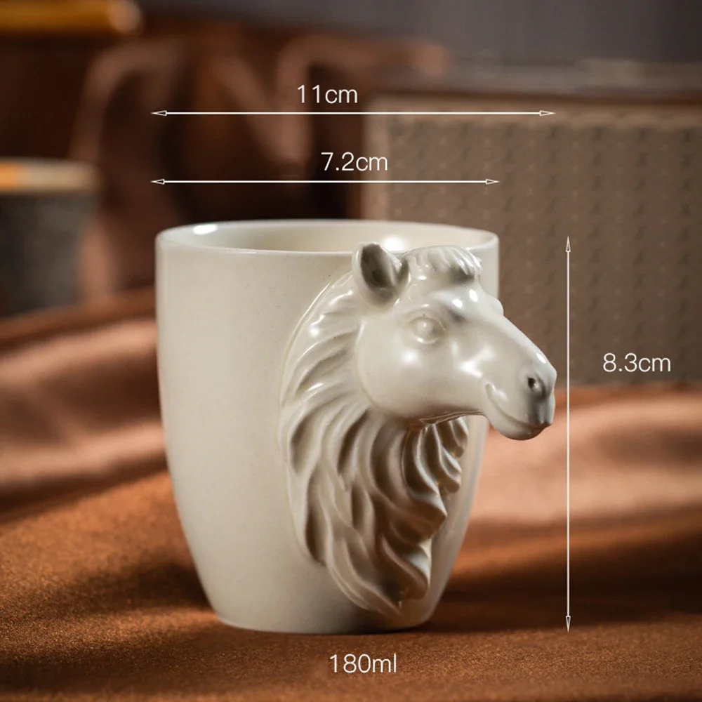 Horse Head Ceramic Coffee Mug - فنجان قهوة سيراميك...