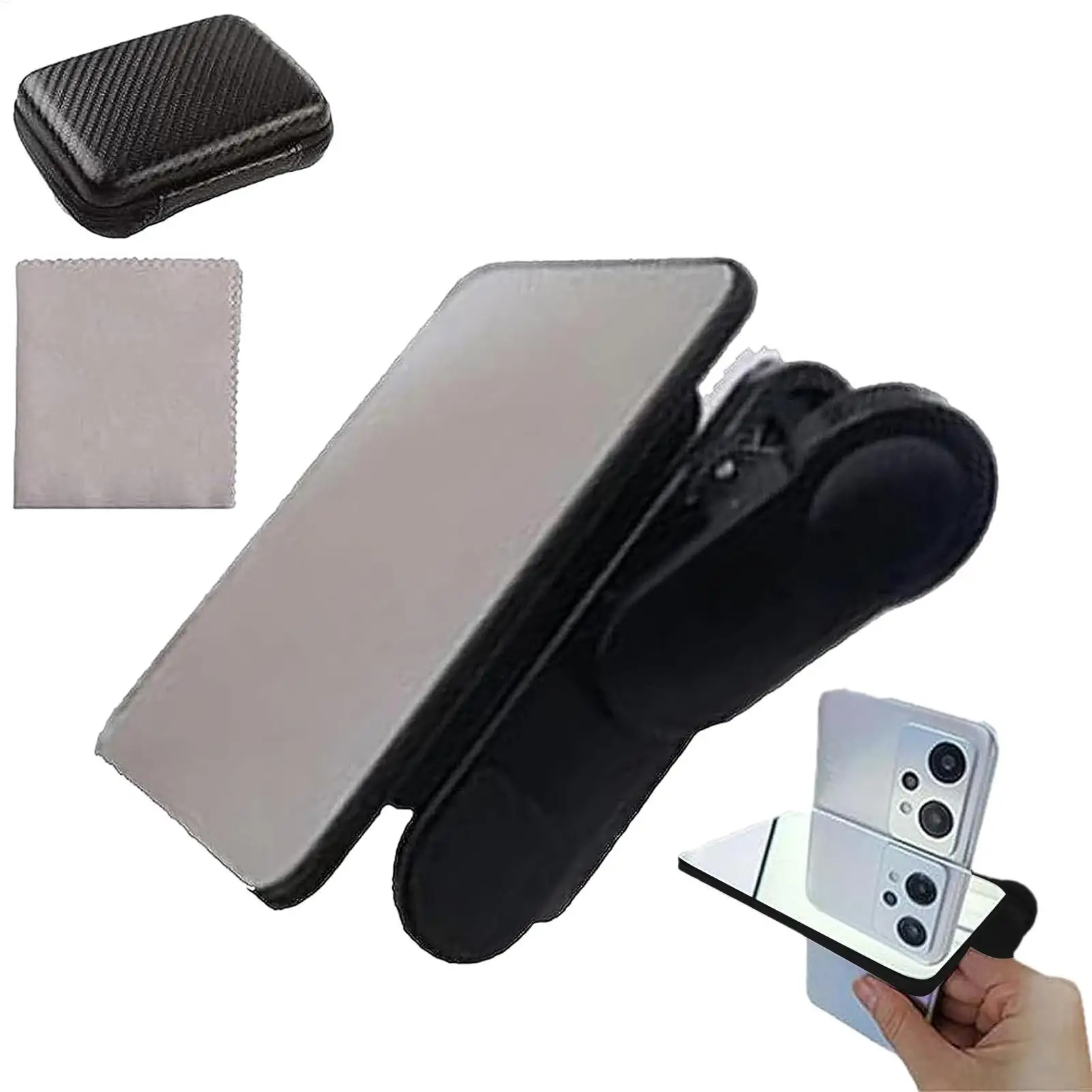 Smartphone Camera Mirror Reflection Clip Kit Mobile Phone Reflection Camera Clip Selfie Artifact Reflection Outdoor Travel Lens