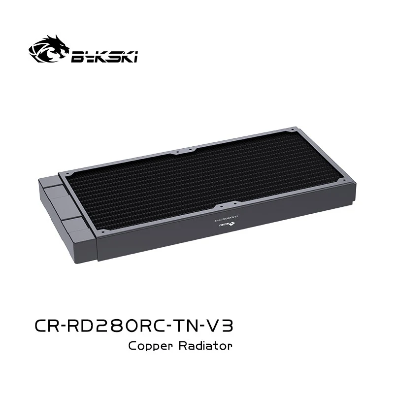Bykski Radiador de Computador com Descarga de Água 28 mm de Espessura Cobre Mais Latão 280 mm Permutador de Calor Líquido Radiador de Metal para Ventiladores de 140 mm g1 4 - Imagem 2