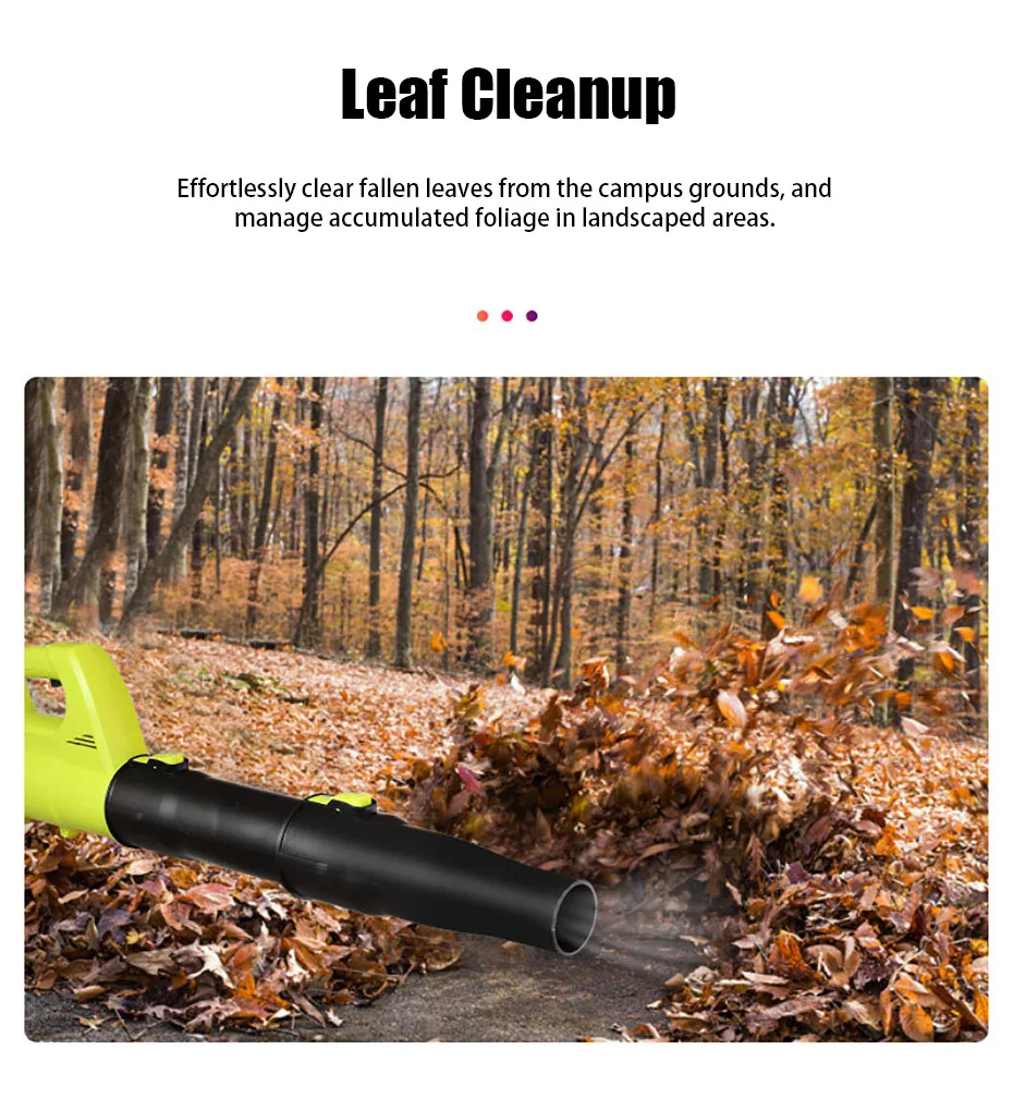Cordless Leaf Blower Battery Powered Leaf Blower Multi-Function Dust Blower Ligh