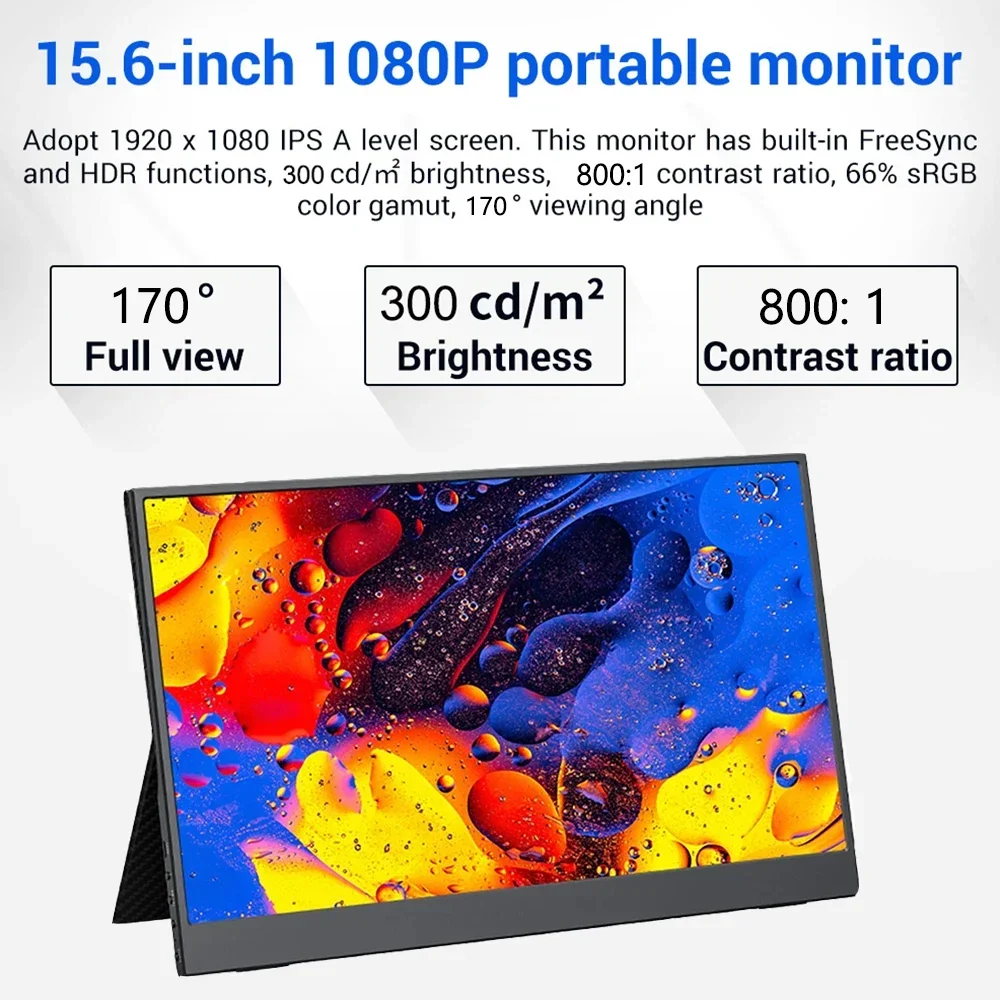 ޴ ġ ũ   FHD IPS HDR LCD USB-C, Ʈ ޴ xbox ġ PS4  CŸ  , 15.6 ġ