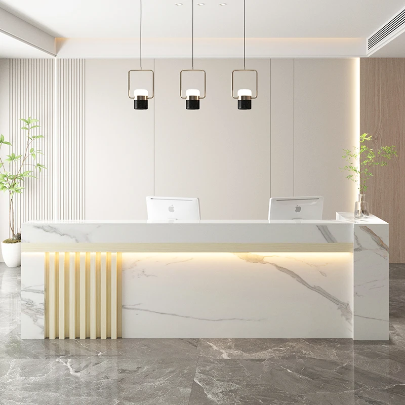 business luxury Reception Desks shop counter modern boutique shelves Reception Desks aesthetic cashier receptiebalie salon desk