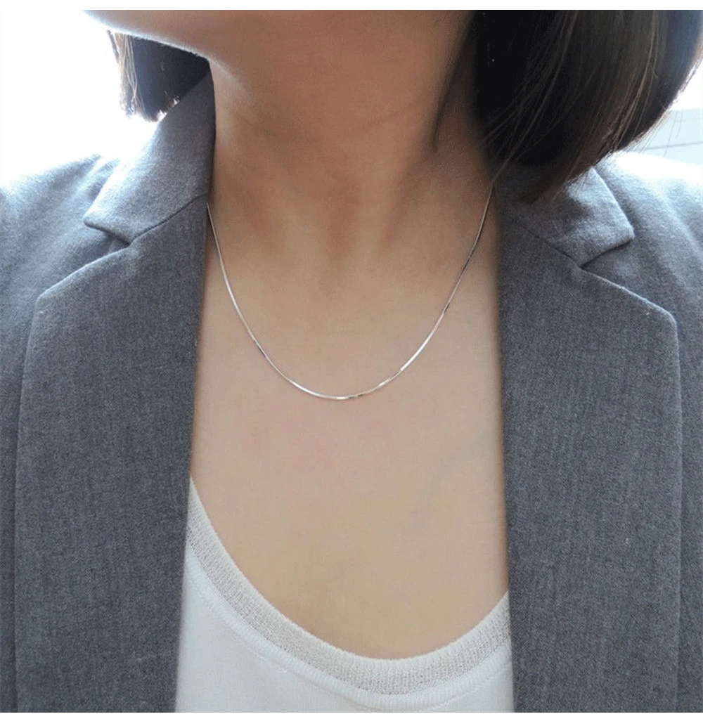 Collana a catena snake da donna in acciaio inossidabile_voghion.com