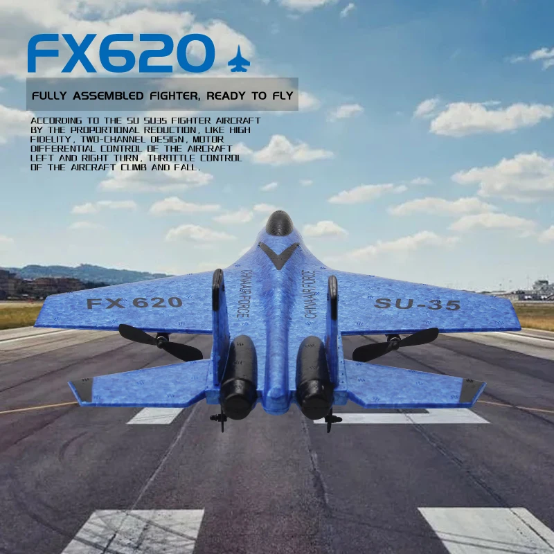 RC Plane SU35 2.4G With LED Lights Aircraft Remote Control Flying Model Glider EPP Foam Toys For Children Gifts VS SU57 Airplane