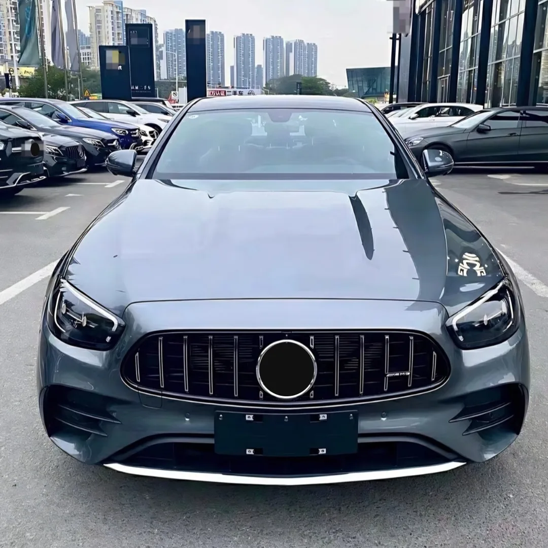 메르세데스 벤츠 E클래스 W213 2021-2023 E260 E300 GT 스타 스타일 튜닝 마스크 그릴 인렛 그리드 메쉬용 스포츠 프론트 범퍼 그릴