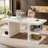 Executive Office Desk 62",Large Computer Desks with Storage Shelves,Writing Desk Study Table,Workstation Desk Business Furniture 1