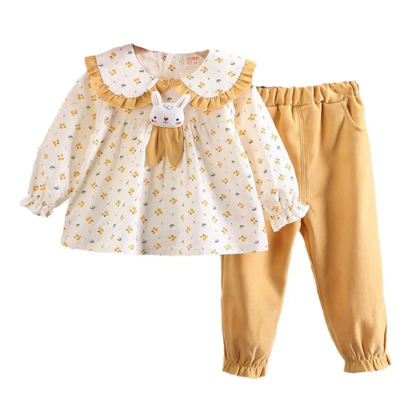 

New Spring Autumn Baby Clothes Suit Children Girls Outfits Kids Casual T-Shirt Pants 2Pcs/Sets Toddler Costume Infant Tracksuits