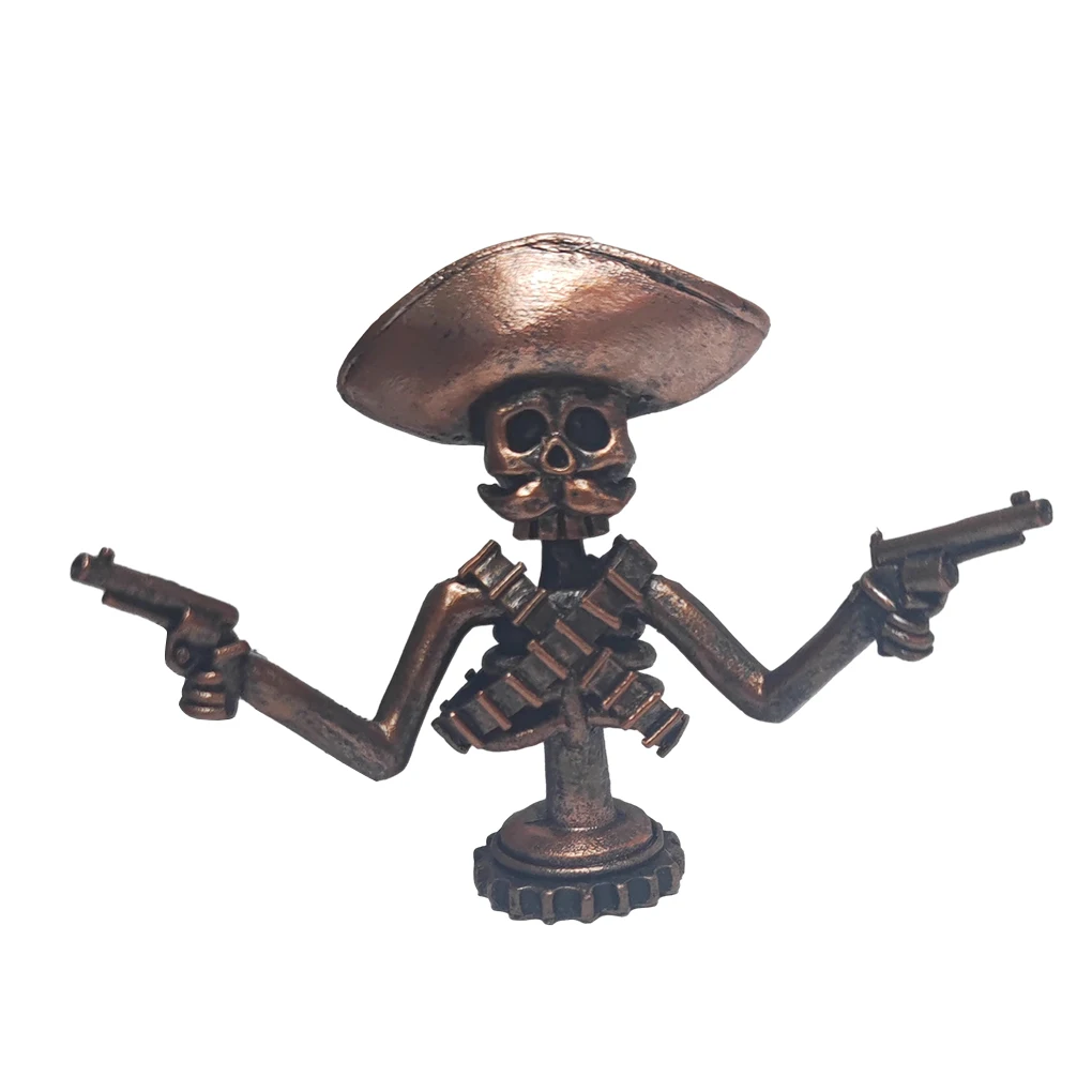 

Decoration Unique Style Skull Gunner Hood Decoration For Instant Visual Impact Cowboy Skull Ornament